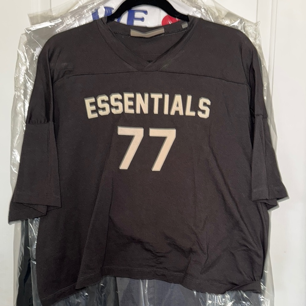 Essentials 77 Black Jersey Top